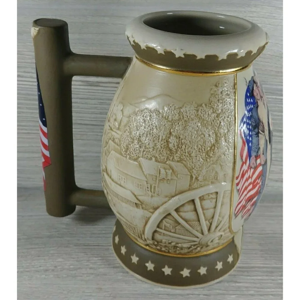 Miller Package Home By Norman Rockwell Collection Multicolor Textured Mug Stein